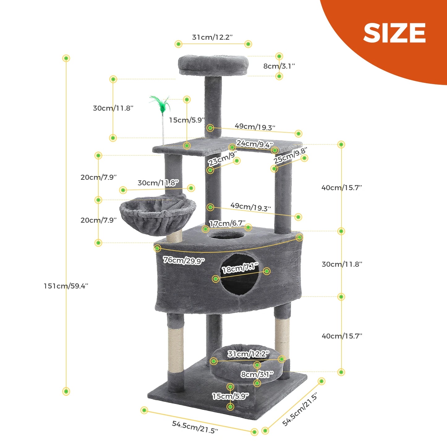 Multi-Level Cat Tree Tower
