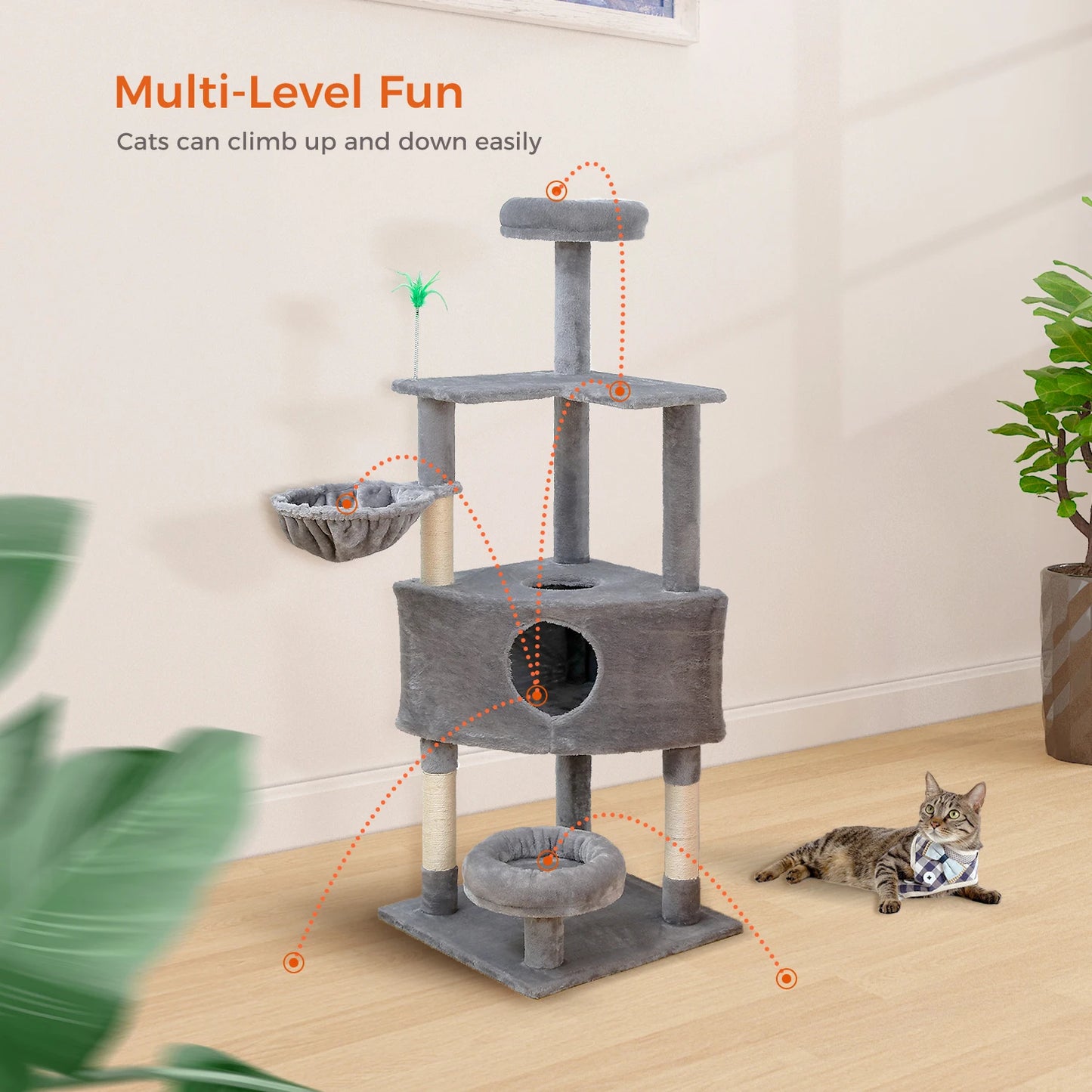Multi-Level Cat Tree Tower