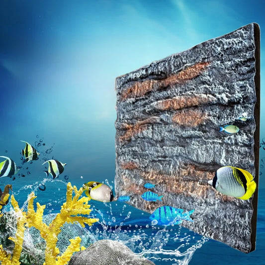 3D Stereo Aquatic Lacape Baund Board Ro Foam Aquarium Fi Tank Decorative Wall Pet Supplies Aquatic Equipment