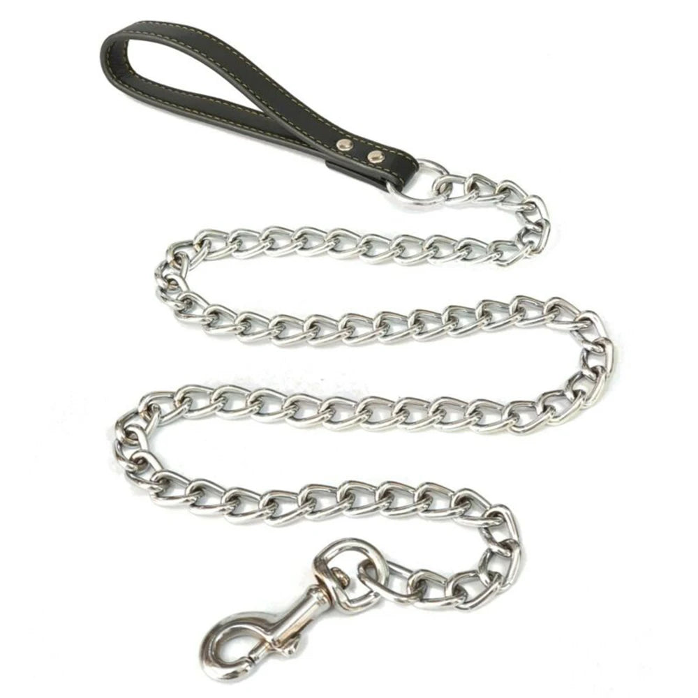 Leather Handle dog chain