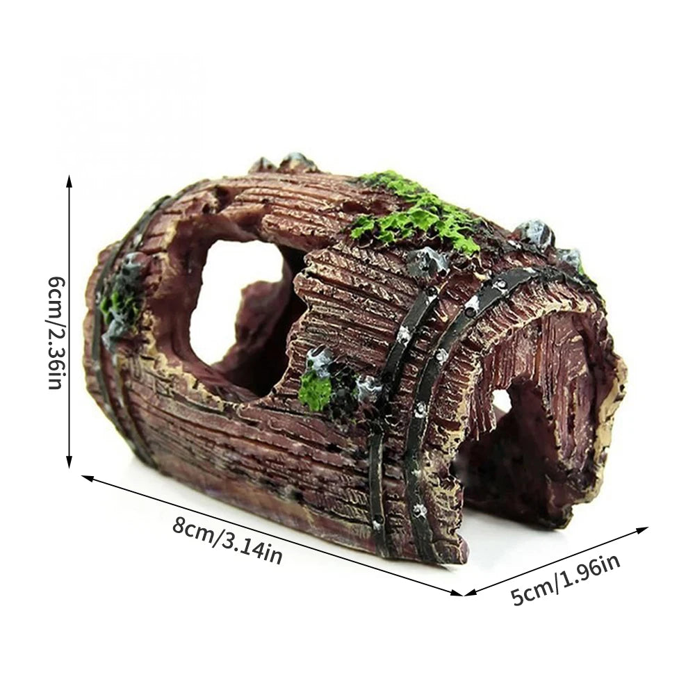 Fish tank escape house resin decoration