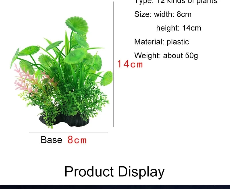 14 Kinds Artificial Aquarium Decor Plants