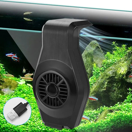 Aquarium Cooling Fan, Chiller with High and Low Gears, Wind Power, Adjustable Clamp, Ultra Thin, Wall Mounting, Fish Tank Fan