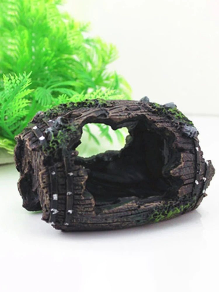 Fish tank escape house resin decoration
