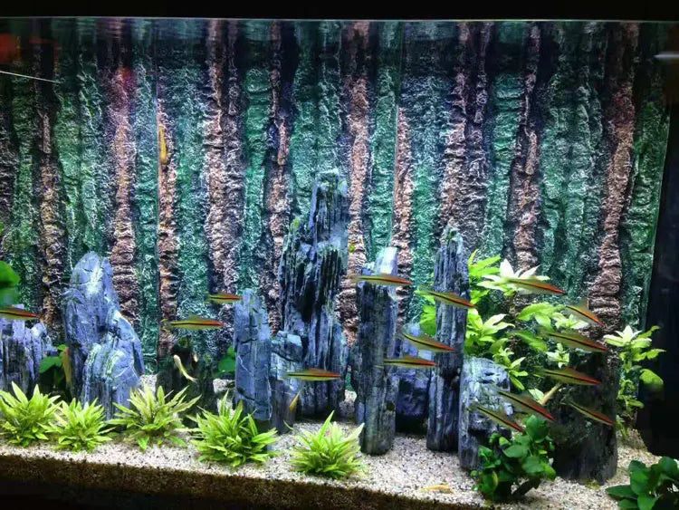 3D Stereo Aquatic Lacape Baund Board Ro Foam Aquarium Fi Tank Decorative Wall Pet Supplies Aquatic Equipment