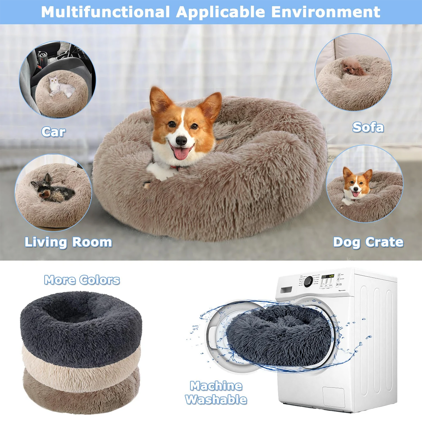 40-90cm Round Pet Bed
