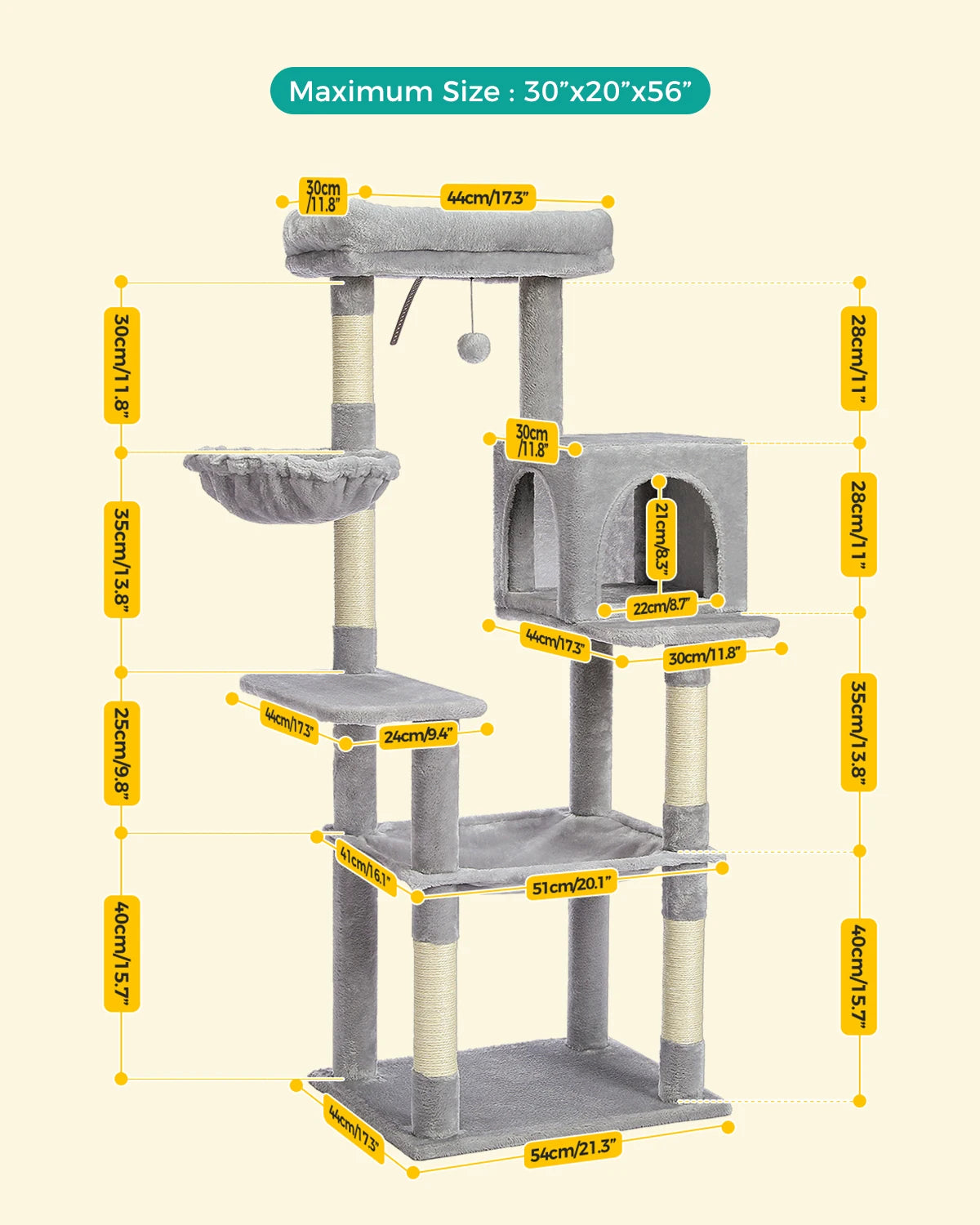 Multi-Level Cat Tree Tower