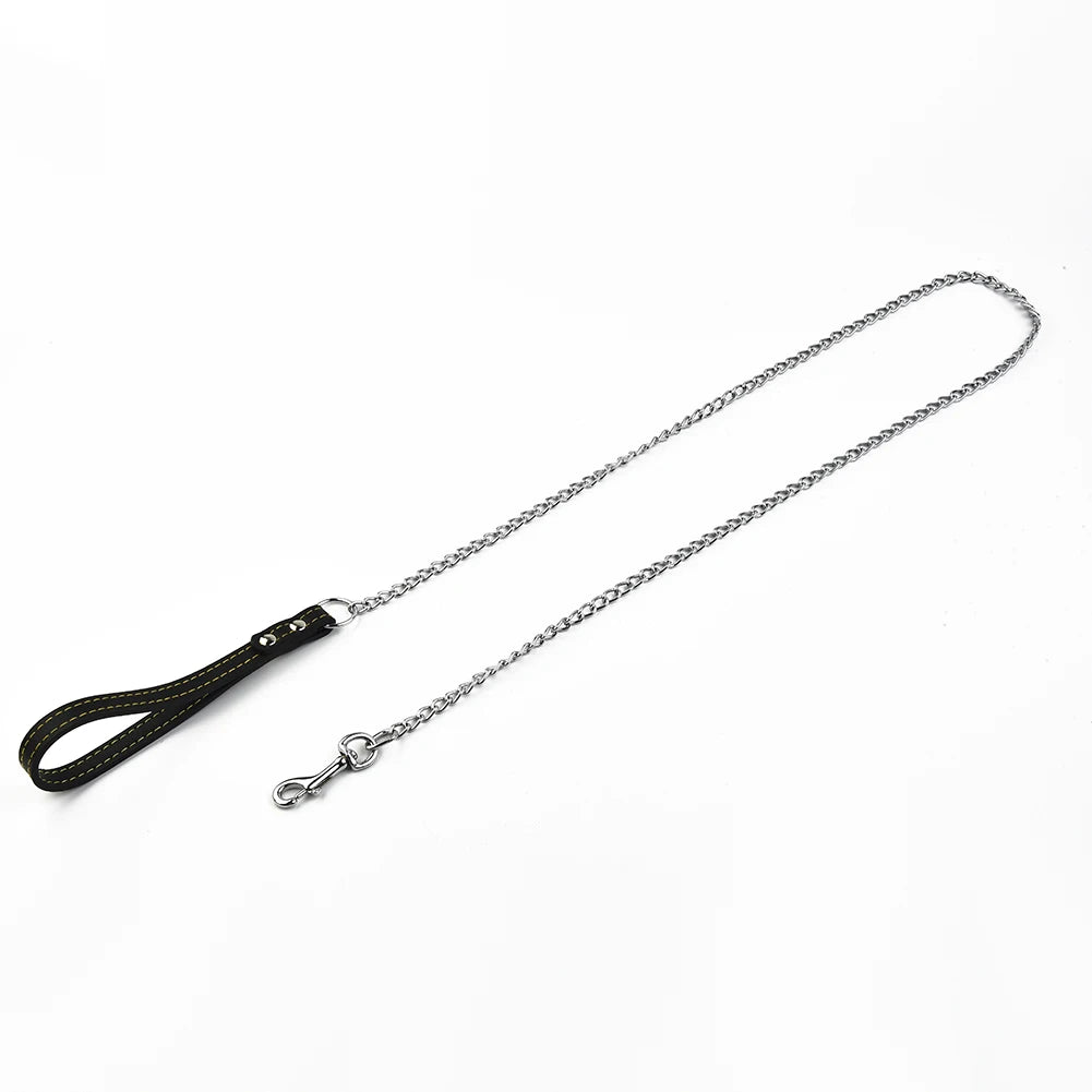 Leather Handle dog chain