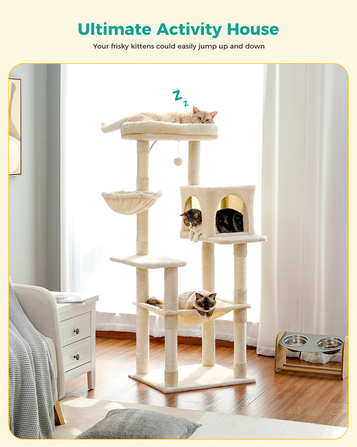 Multi-Level Cat Tree Tower