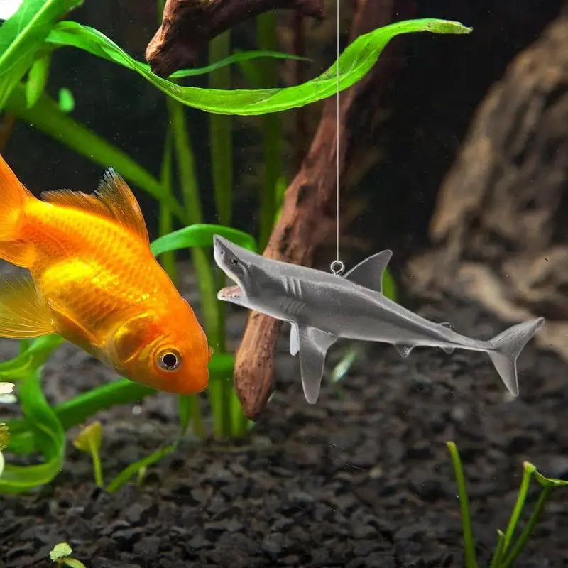 Creative DIY Aquarium Floating Ornaments Aquascape Shark Figurine Decor Fish Tank Craft Undersea Animal Landscaping Decoration