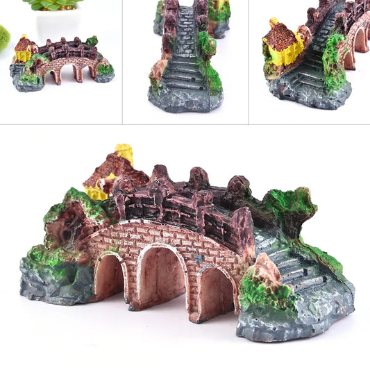 Tiny Rockery Bridge Decoration