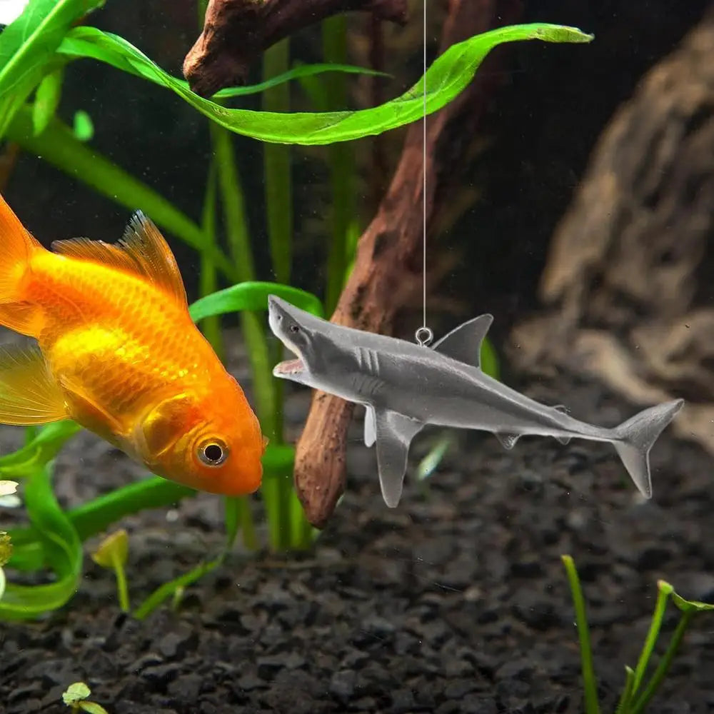 Creative DIY Aquarium Floating Ornaments Aquascape Shark Figurine Decor Fish Tank Craft Undersea Animal Landscaping Decoration