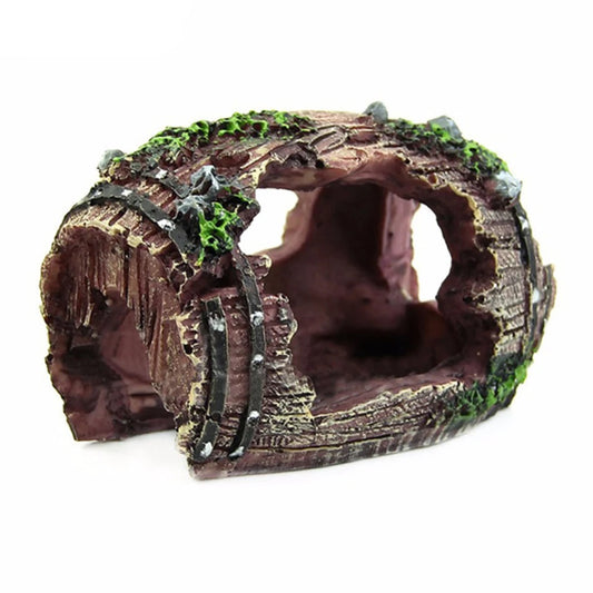 Fish tank escape house resin decoration