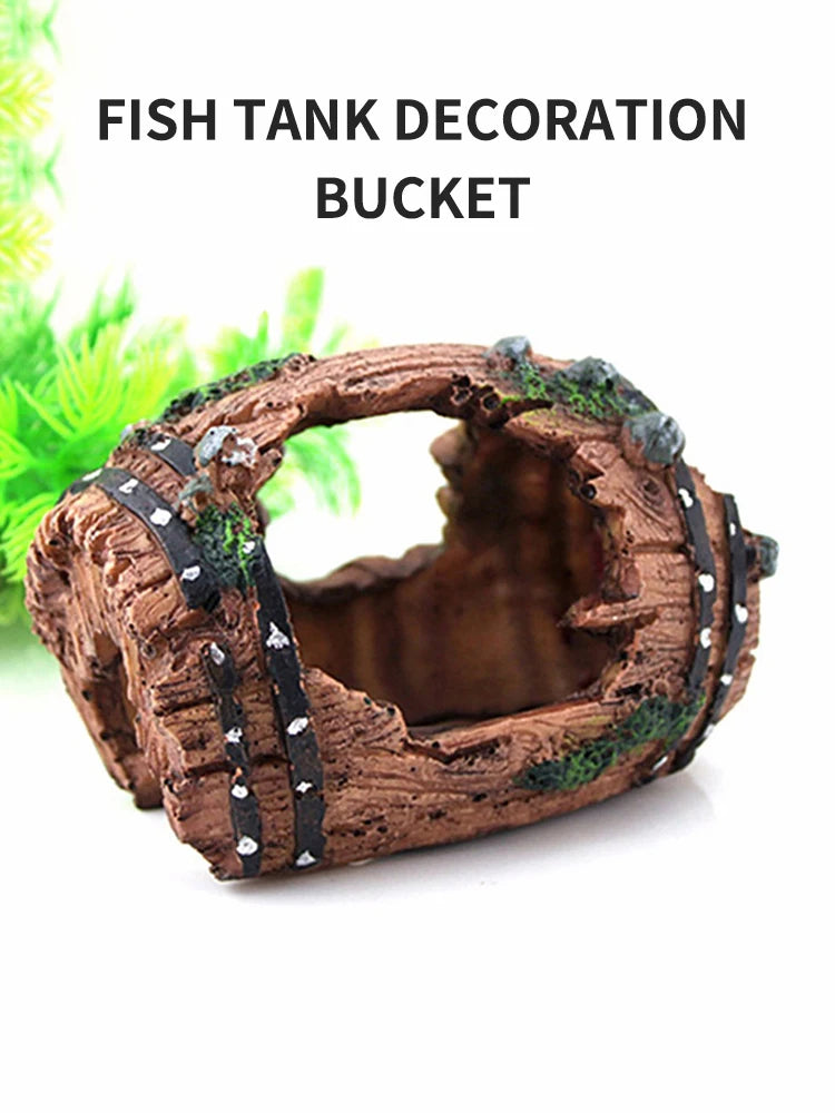 Fish tank escape house resin decoration