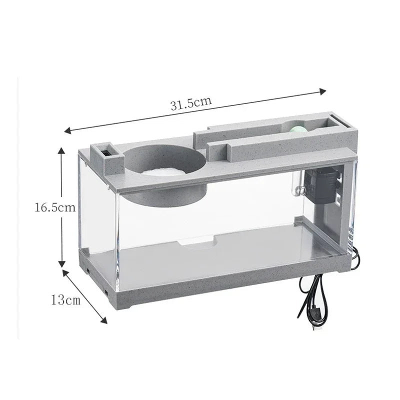 Small Aquarium with Built-in Oxygen Bar