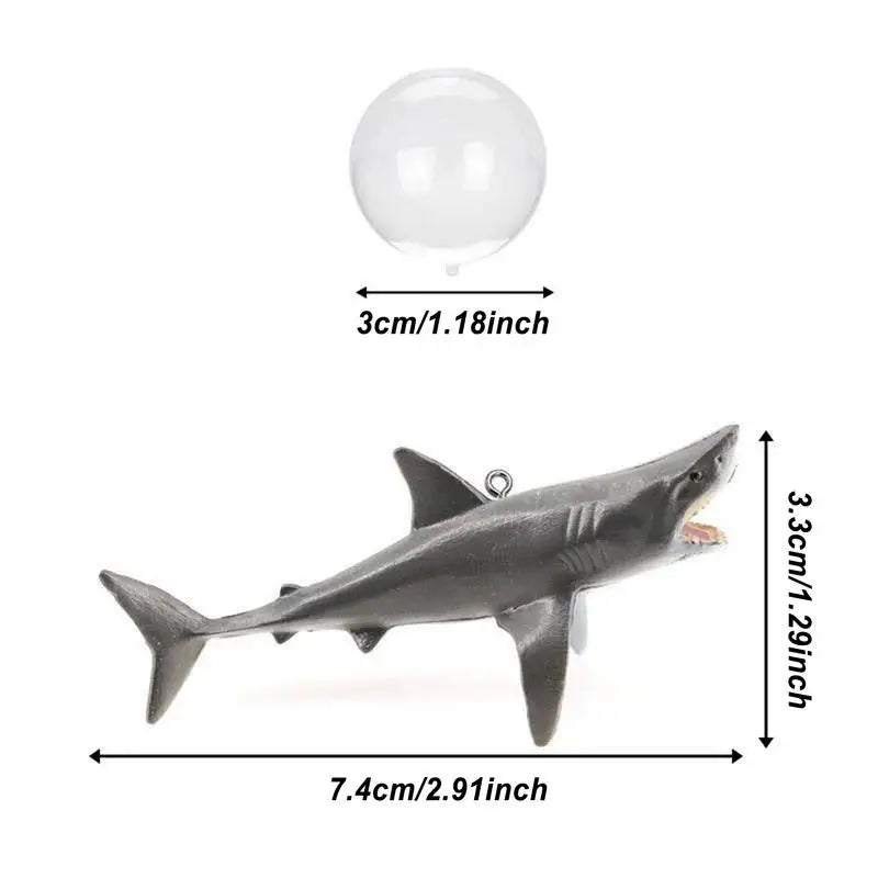 Creative DIY Aquarium Floating Ornaments Aquascape Shark Figurine Decor Fish Tank Craft Undersea Animal Landscaping Decoration
