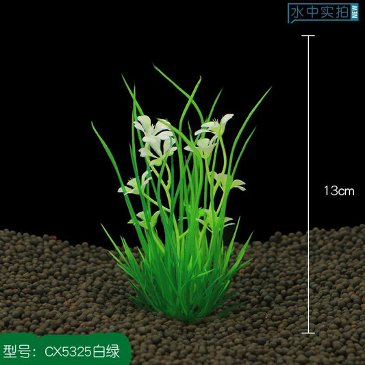 13cm Artificial Aquarium Plant Aquatic Green Plant Aquarium Seaweed Fish Tank Decoration Water Grass Viewing Decoration Aquarium