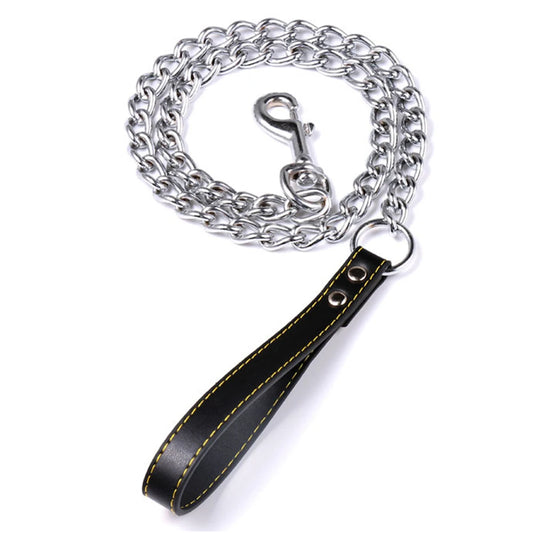 Leather Handle dog chain