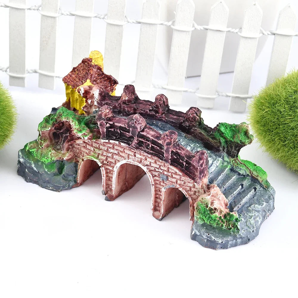 Tiny Rockery Bridge Decoration