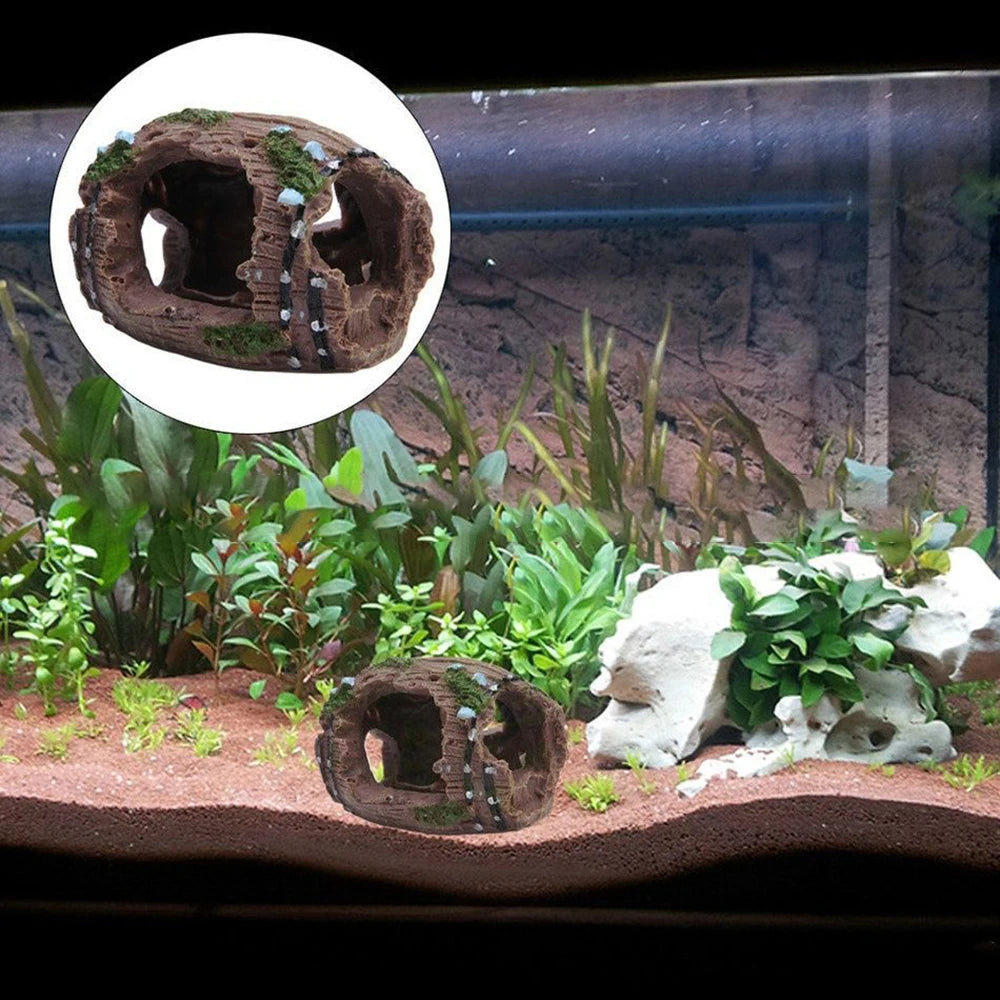 Fish tank escape house resin decoration
