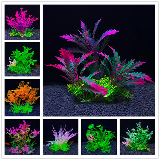 14 Kinds Artificial Aquarium Decor Plants