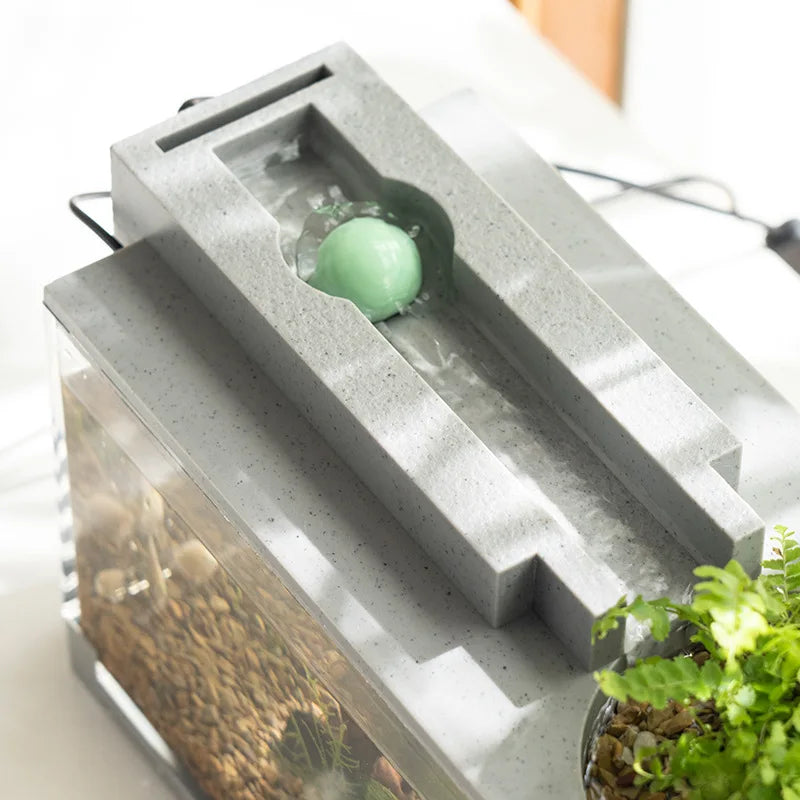 Small Aquarium with Built-in Oxygen Bar