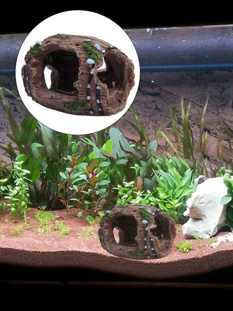 Fish tank escape house resin decoration