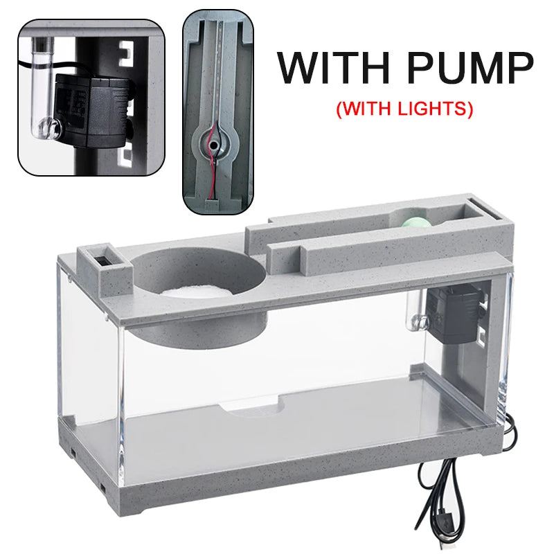 Small Aquarium with Built-in Oxygen Bar